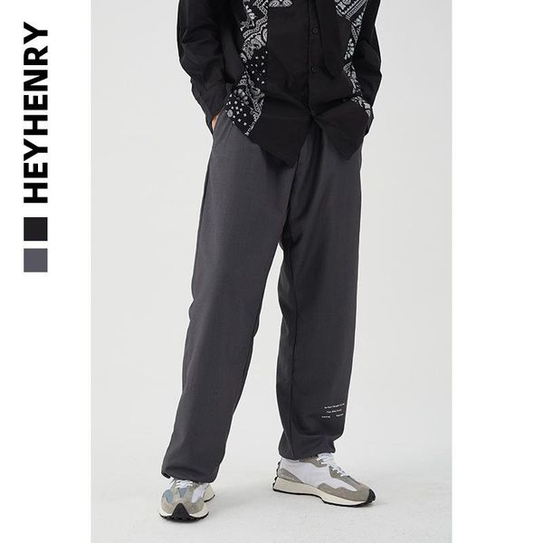 

men's pants casual with drawstring streetwear cargo, Black