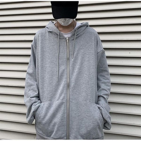 

ripord ins solid korean loose cardigan hooded sweater1, White;black