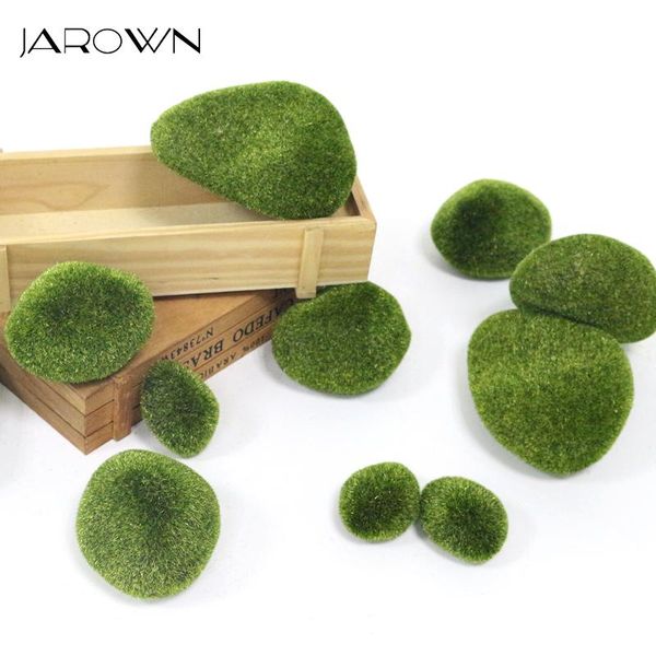 

decorative flowers & wreaths jarown artificial flocking moss stone simulation wedding landscaping decorations home garden decoration fleur
