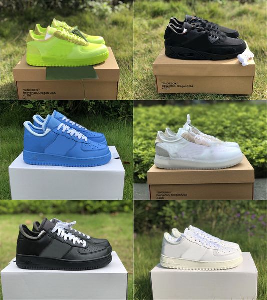 

new mca authentic low 1 white university blue off '07 moma air volt black white sail forces original men outdoor shoes sneakers virgil