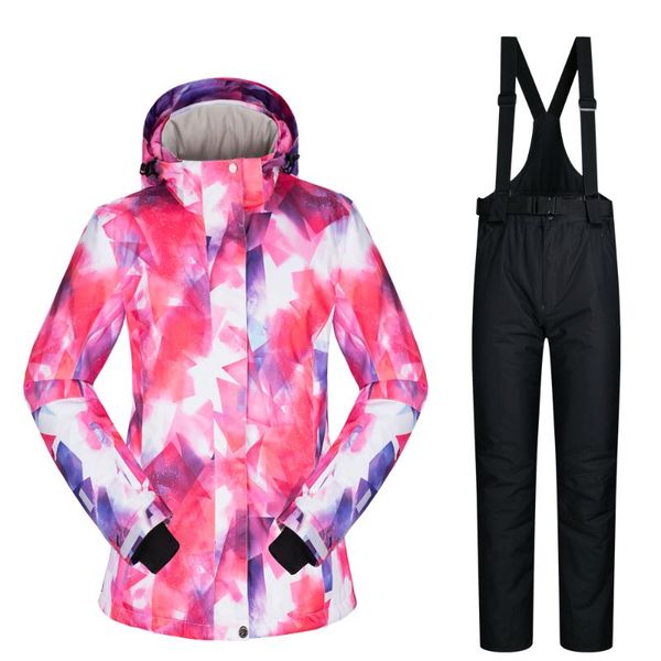 

skiing jackets 2021 ski suit women brands outdoor snow set windproof waterproof winter trousers and jacket mountain snowboard
