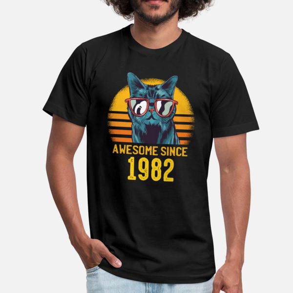 

cats birthday awesome since 1982 funny gift designers graphic t shirt diy unique tracksuit hoodie sweatshirt