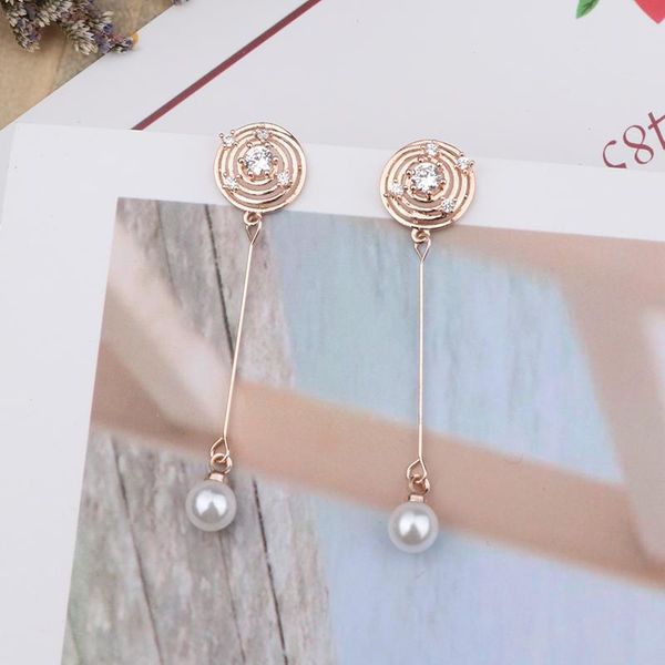 

dangle & chandelier mengjiqiao 2021 fashion style multilayer metal circles simulated pearl long pendientes mujer moda rhinestone drop earing, Silver