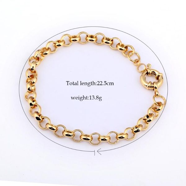 

fashion dainty rose gold bangles for women round circle copper chain bracelet bangle elegant wedding fine jewelry, Black