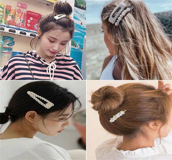 

creative design pearls hairpins cute girl woman clips baby barrettes lady party hair jewelry accessories gift da003
