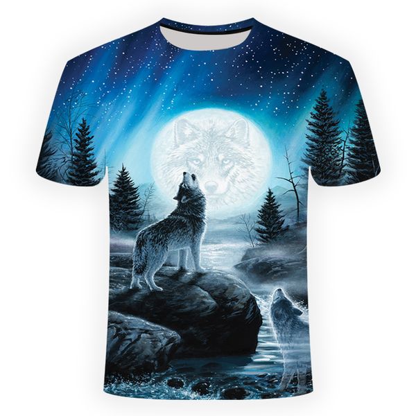 

men wolf cool animal 3d print shirts hentai aesthetic plus size men clothing