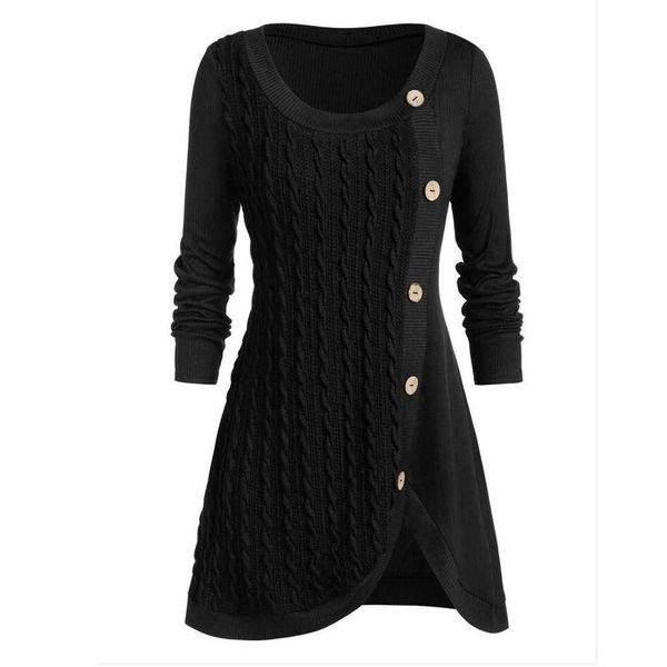 

plus size women clothing long irregular sweater female hedging round neck bottoming sweater long sleeves knit pullovers dress, White;black