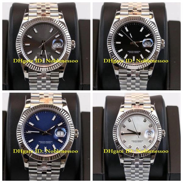 

9 color new model n factory 904l steel watch ladies 36mm 116234 116233 original strap date jubilee bracelet eta 2813 automatic women, Slivery;brown