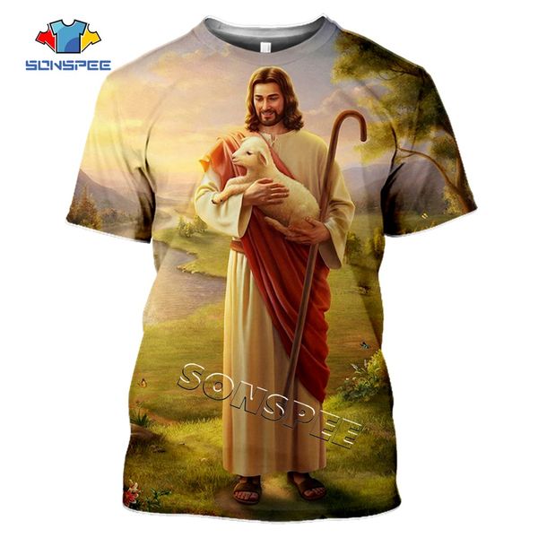 

summer homme clothing god cartoon men religion christ jesus 3d print shirts funny anime plus size men clothing