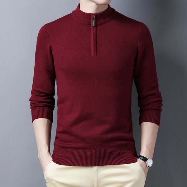 

2021 new high-necked pullover men in turtleneck sweater 1exw, White;black