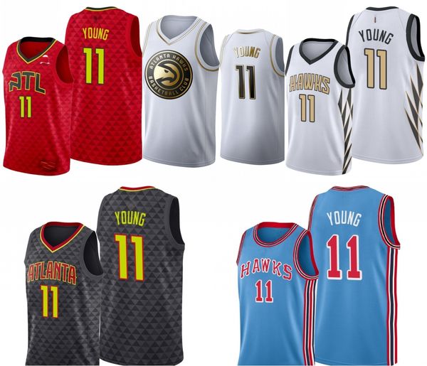 

атланта ястребы мужчины trae young баскетбол джерси, Black