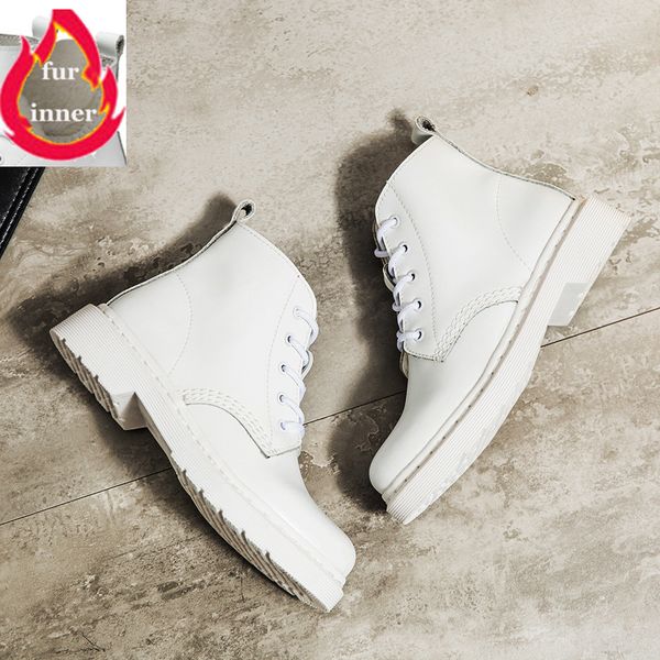 

soft split leather women white ankle boots motorcycle boots female autumn winter shoes woman punk motorcycle boots 2020 spring c1105, Black