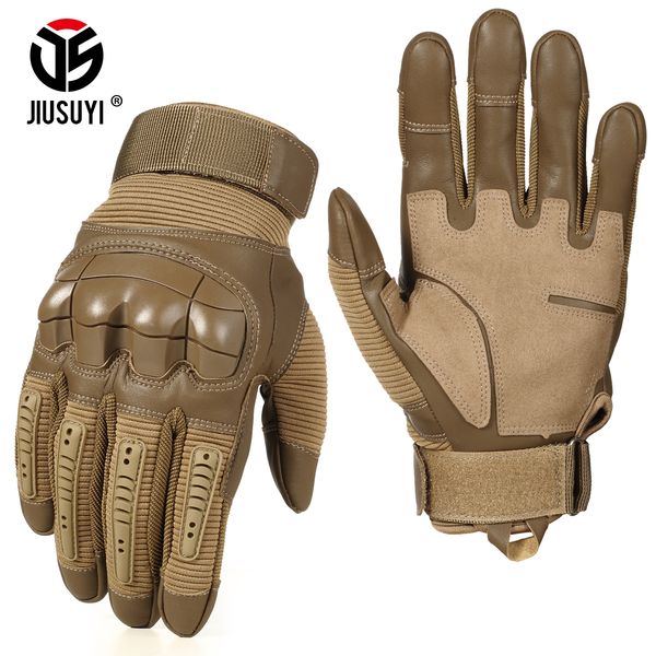 

military army tactical gloves pu leather glove long full finger glove rubber knuckle paintball shooting airsoft touch screen men 201020, Blue;gray