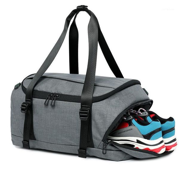 Bolsas de armazenamento Bolsa portátil de alta capacidade Backpack Roupas de mochila Sapatos Organizador Pacote de suprimentos domésticos1