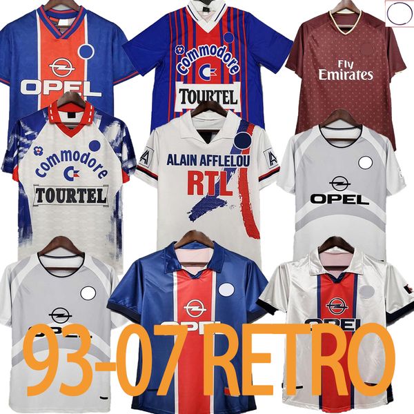 

1990 92 93 96 retro paris city shirt anelka okocha weah soccer jerseys 06 07 12 13 93 94 98 99 ibrahimovic ps away g classic football shirt, Black;yellow