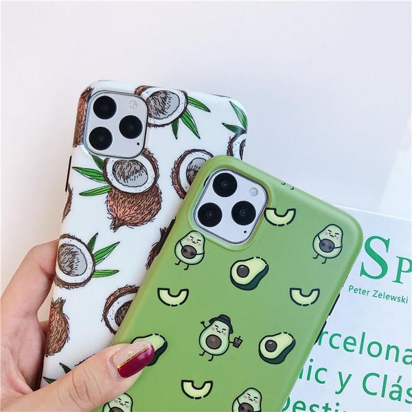 

flykylin avocado coconut case for iphone 11 pro max xs x xr 6 s 6s 7 8 plus back cover on cute wmtejh yyysports