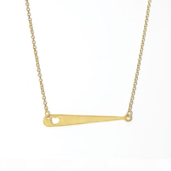 

selling ornaments in europe and the united states baseball bat heart love baseball pole necklace pendant friend gifts, Silver