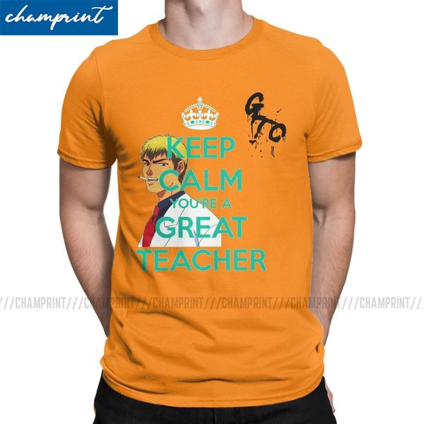 

novelty gto keep calm round collar great teacher onizuka japan ga short sleeve tees gift idea hooded sweatshirt hoodie men t shirt