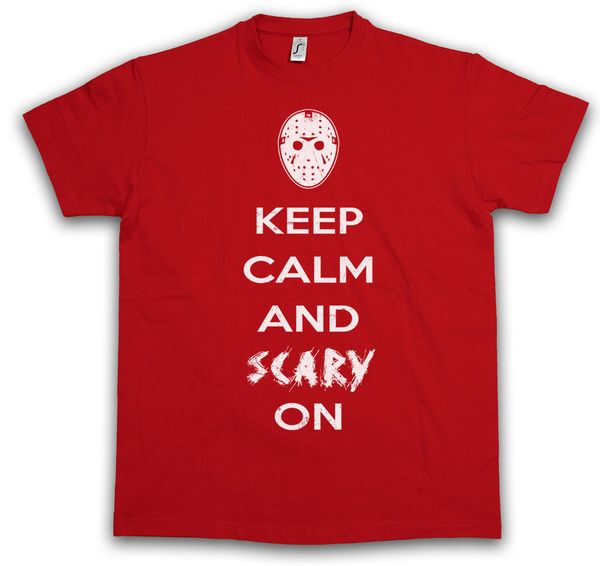 

keep calm and scary on t shirt friday the nighmare horro jason 13th freitag short sleeve t shirts man sport hooded sweatshirt hoodie