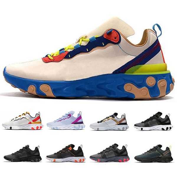 

new react element 55 taped seams solar red total orange men running shoes for women athleti mens women trainer 55s sneakers
