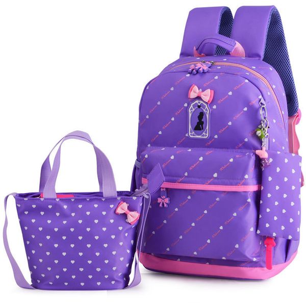 

children school bags teenagers girls printing rucksack school backpacks 3pcs/set mochila kids travel backpack cute shoulder bag t200114