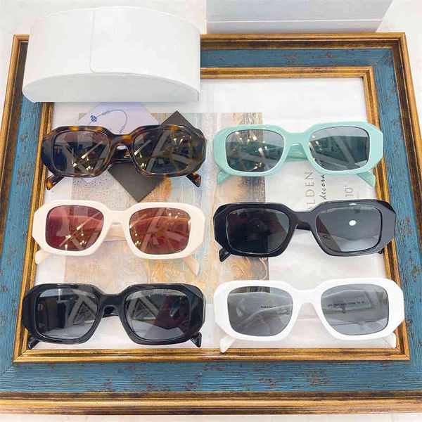 

2022 factory wholesale family sunglasses women's net red with irregular personality plate face small, White;black