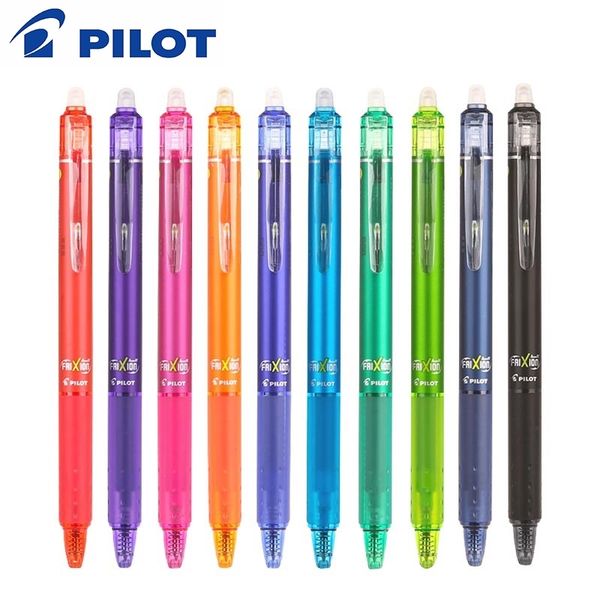 12x Выдвижной фриксион Erasable Pen 0.7 / 0.5 Ball Chocker Pilot LFBK-23F / LFBK-23EF 10 Цветов для выбора Y200709