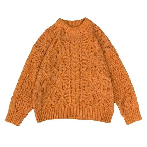 

men's o-neck cotton pullover autumn winter warm solid spacious long sleeve clothing knitted casual male sweater drop shipping1, White;black