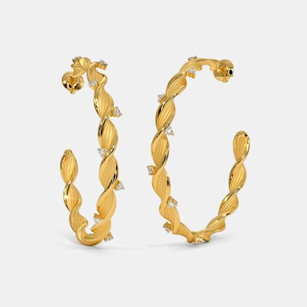 

hoop earrings for women 2020 new style creative zircon 3 color twist engagement gift date party fashion jewelry kbe283, Golden;silver