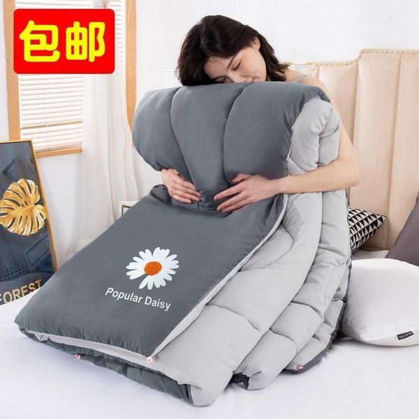 

thick winter quilt spring and autumn quilt & student & silk cotton feather velvet1