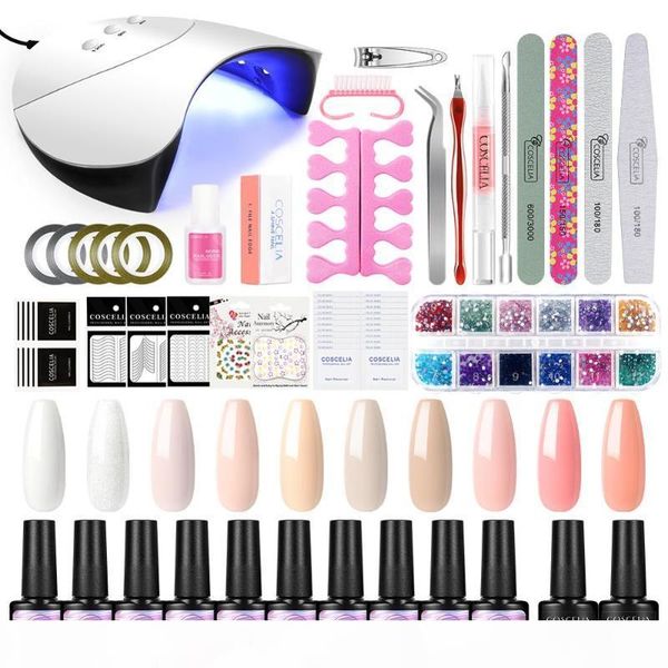 

coscelia 12 36w nail lamp drryer curing varnish polish nail gel decorations tools kit for art accessries manicure set