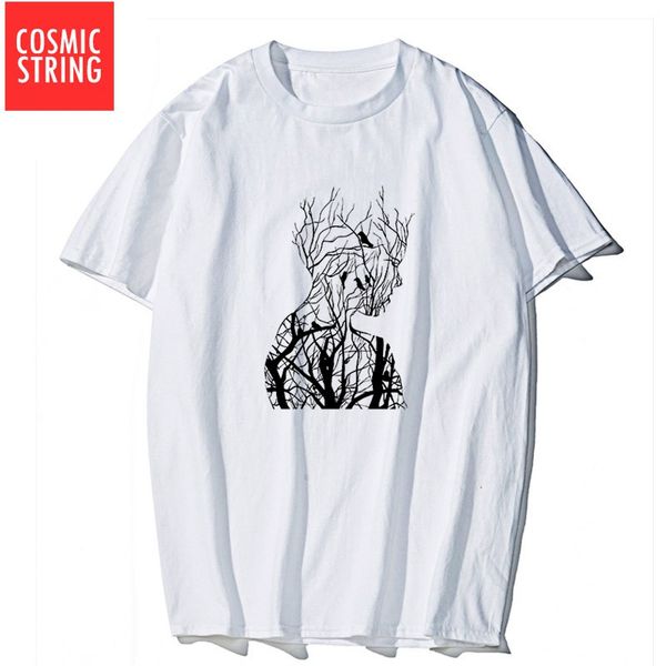 

cosmic string cool summer pure casual loose o neck tshirt short sleeve male mens sport hooded sweatshirt hoodie men t shirt