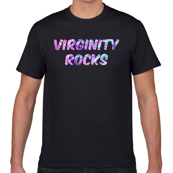 

t shirt men virginity rocks colorful funny cool letters funny white geek custom male tshirt xxxl sport hooded sweatshirt hoodie