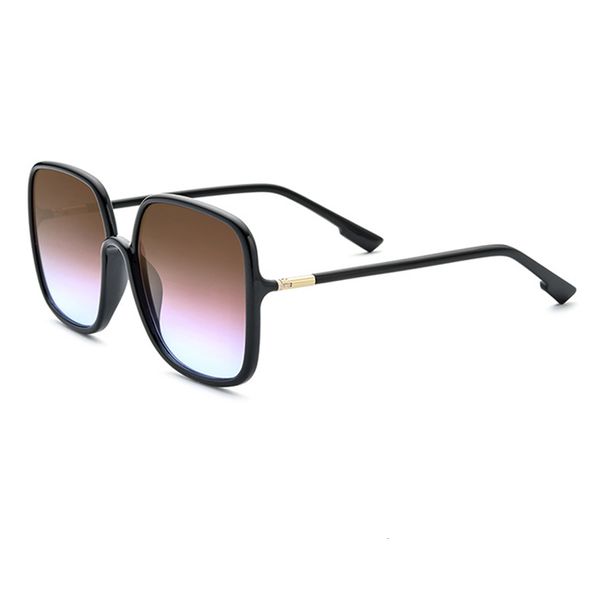 

2021 new uv400 fashion driving sunglasses brown gradient lenses glasses for women with box 74r9, White;black