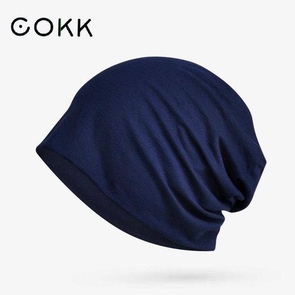 

cokk лето beanie мужчины женщина хлопок bonnet осенние шапки для мужчин мужской bonnet femme gorro solid color повседневного black hat женск, Blue;gray