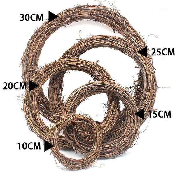

10-30cm christmas natural rattan wreath diy christmas wedding decoration garland material for home wedding door wall ornament1