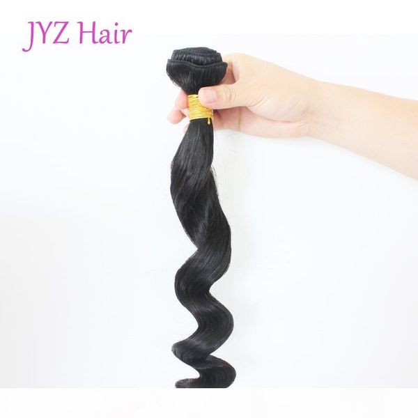 

human hair bundles malaysian indian brazilian peruvian virgin human hair extensions natural color loose wave human hair wefts, Black