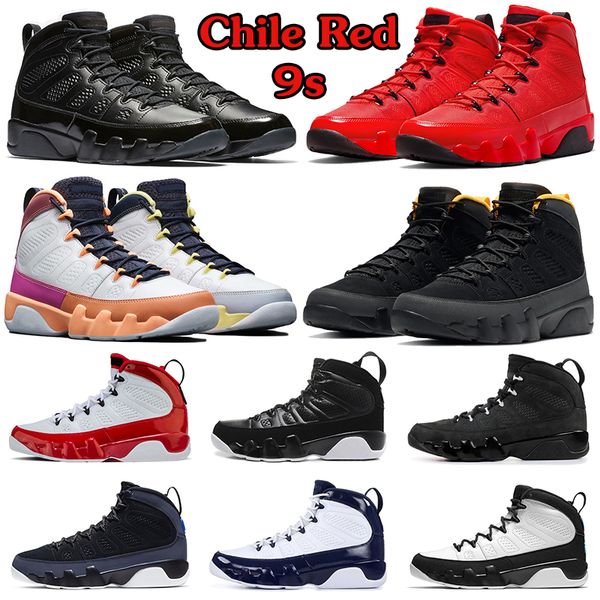 

2022 jumpman 9 9s men basketball shoes chile red bred racer blue university gold unc space jace anthracite black white mens trainers sports, White;red
