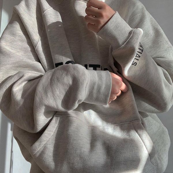 

essentials sleeve men's hoodie of breasted letter double god fear raglan kewqu, Black