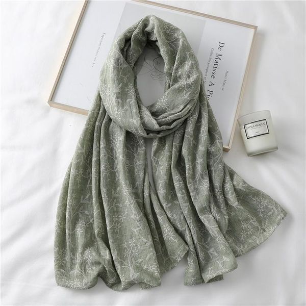 

2020 новый стиль зимних женщин шарф мода флористическая леди шали и обертывания шеи теплые шарфы hijabs оголовье женщина fuckbook jllxcn hom, Blue;gray