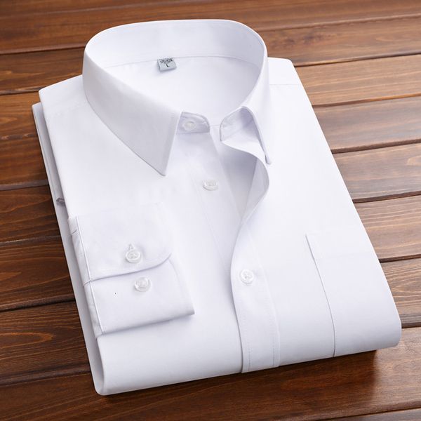 

2019 autumn men's long sleeve men solid causal slim fit formal business shirt brand man shirts, White;black