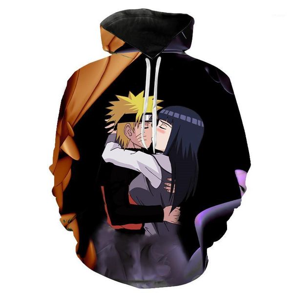 

2020 new 3d hoodie men's sweatshirt fashion sasuke hoodie spring kakashi 3d cartoon leisure harajuku hip hop boy pullover1, Black