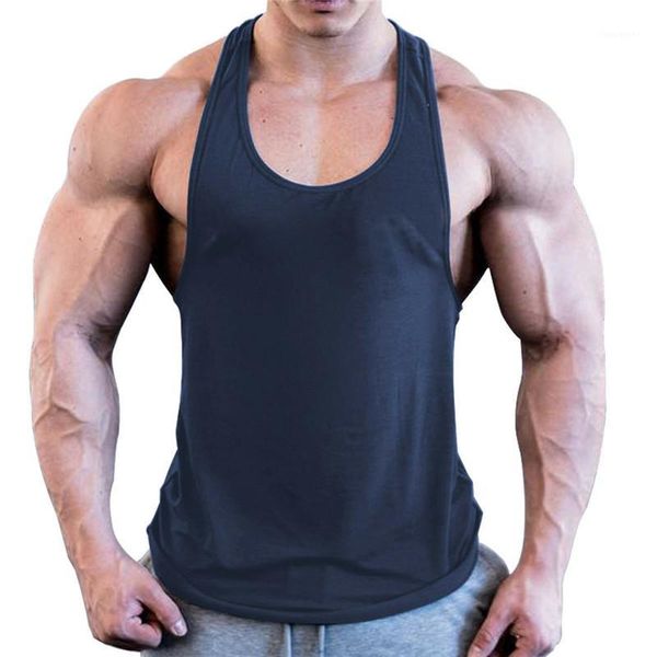 

running jerseys fashion men gym vest singlet sportswear training bodybuilding tank fashionable summer sleeveless slim fitness selling1, Black;blue