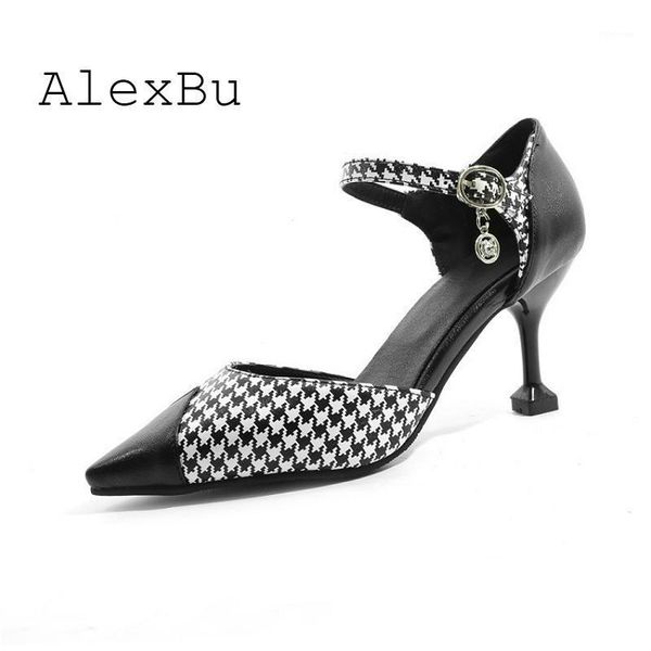 

alexbu woman pumps 2021 fashion pointed toe dress shoes woman high heel shoes elegant thin heel spring autumn1, Black