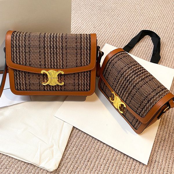 

new triumphal arch square classic butterfly lock one shoulder slant span thousand bird lattice nylon women's bag