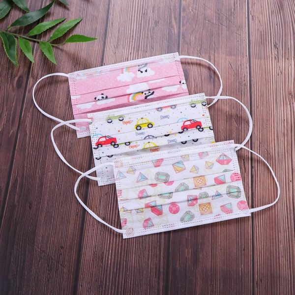 

designer christmas face masks for kids cartoon santa claus snowman breathable disposable 3-layer anti dust smog haze protective masks