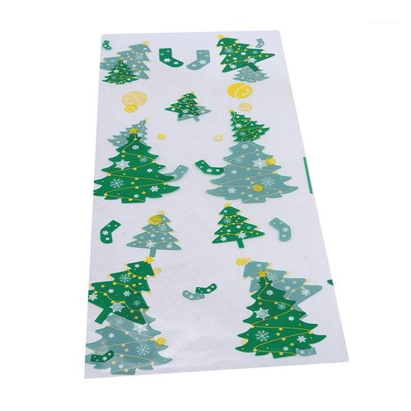 

christmas decorations transparent bag candy 50pcs thick plastic gift baking packaging a variety of patterns bags1