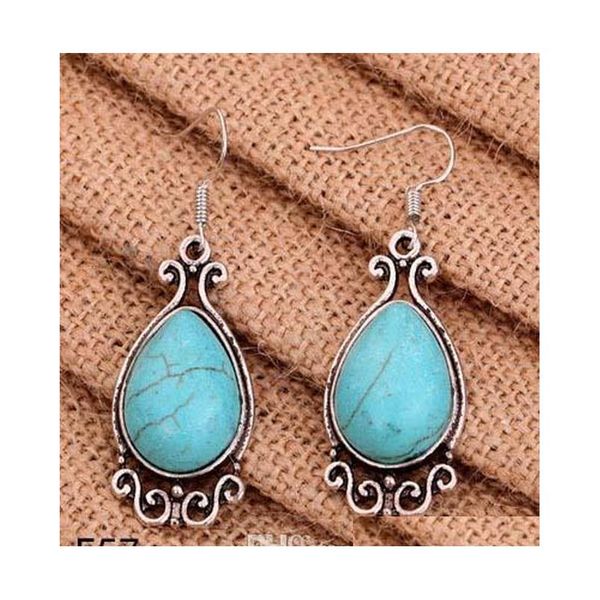

high grade women's diy tibetan silver turquoise earring 12 pieces a lot mixed style,round flower european beads sqchce dh_seller2010