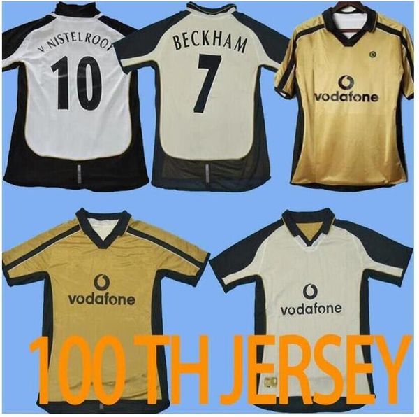 Manchester Retro M-U 100th United Man Utd Anniversary Edition S-2XL (pode ser usado em ambos os lados) Jersey de futebol 100