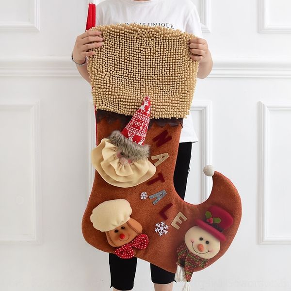 

zjfft nuoqi nordic pendant gift fabric christmas socks gift bag pendant creative cartoon large bag decorations ycu0r